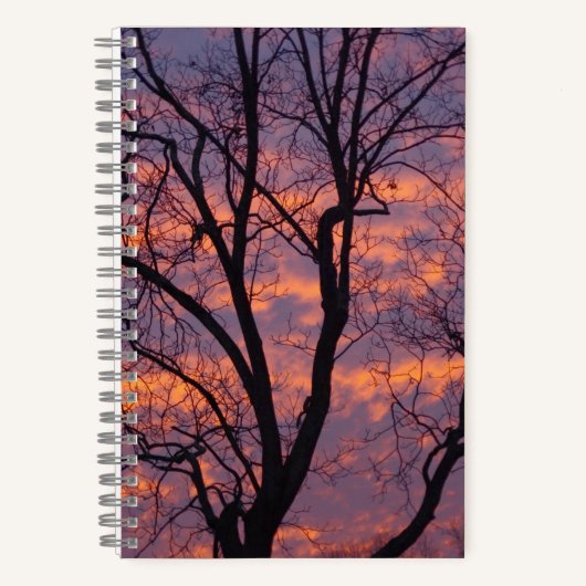 Sonnenuntergangs-Notizbuch Notizblock (Vorderseite)