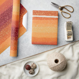Sonnenuntergangs-Ombre-Mischung Orange Glitter-Mus Geschenkpapier