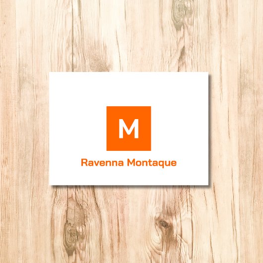 Sonnenuntergangs-Orange Modernes Monogramm Persona