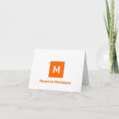 Sonnenuntergangs-Orange Modernes Monogramm Persona (Vorderseite)