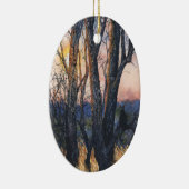 Sonnenuntergangs-Ornament Keramik Ornament (Rechts)