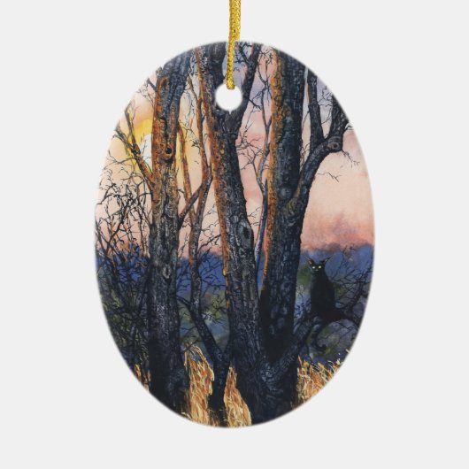 Sonnenuntergangs-Ornament Keramik Ornament (Vorne)