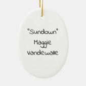 Sonnenuntergangs-Ornament Keramik Ornament (Hinten)