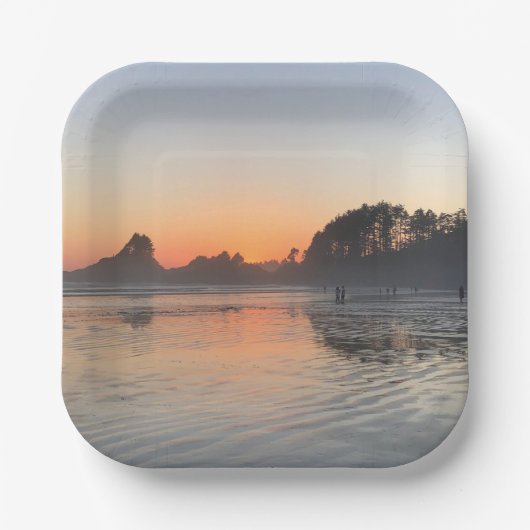 Sonnenuntergangs-Party-Teller Pappteller (Vorderseite)