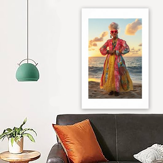 Sonnenuntergangs-Porträt Poster