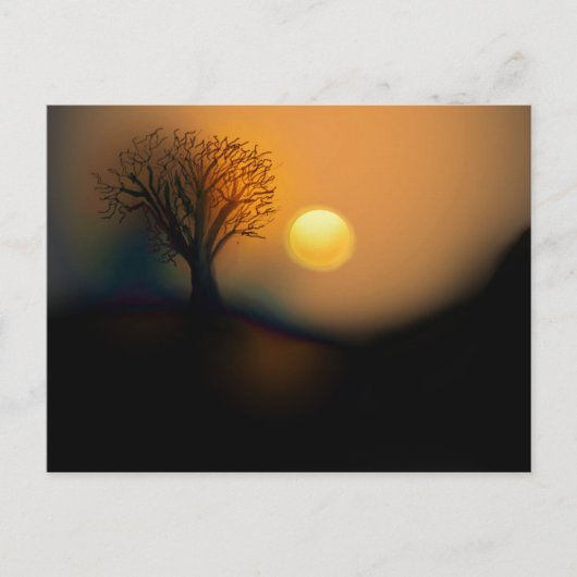 Sonnenuntergangs-Postkarte Postkarte (Vorderseite)