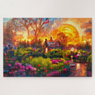 Sonnenuntergangs-Puzzle Puzzle