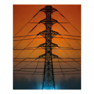 Sonnenuntergangs-Pylon Poster