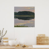 Sonnenuntergangs-Reflexionen-Wasserlandschaftspost Poster (Küche)