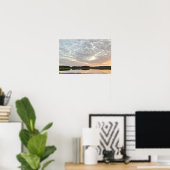 Sonnenuntergangs-Reflexionen-Wasserlandschaftspost Poster (Heimbüro)