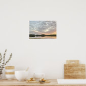 Sonnenuntergangs-Reflexionen-Wasserlandschaftspost Poster (Küche)