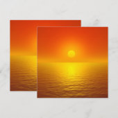 Sonnenuntergangs-Reflexions-Papeterie (Vorne/Hinten)
