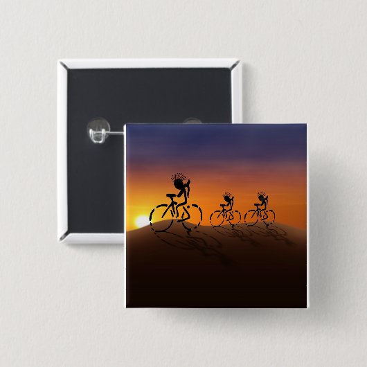 Sonnenuntergangs-Reiter Button (Vorne & Hinten)