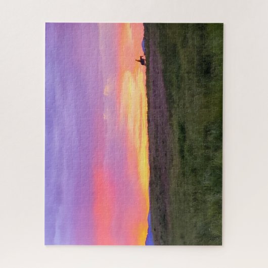 Sonnenuntergangs-Ritt-Puzzle Puzzle (Vertikal)