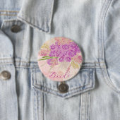 Sonnenuntergangs-Rosa-Bogen-Rosenstrauß Brautstrau Button (Beispiel)