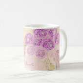Sonnenuntergangs-Rosen-Mutter-der-Braut-Bogen-Blum Kaffeetasse (VorderseiteRechts)
