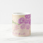 Sonnenuntergangs-Rosen-Mutter-der-Braut-Bogen-Blum Kaffeetasse (Mittel)
