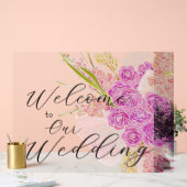 Sonnenuntergangs-Röte Durchscheinendes Band Helles Acrylschild (Hochzeit)