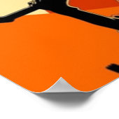 Sonnenuntergangs-Samurai Vin Poster (Ecke)