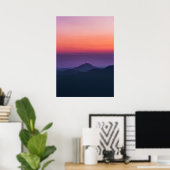 Sonnenuntergangs-Schichten Poster (Heimbüro)