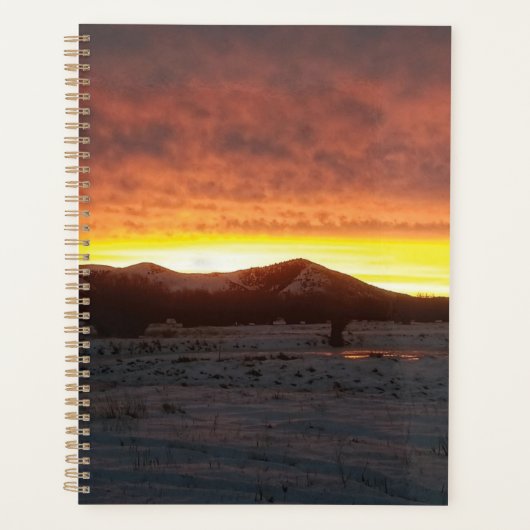 Sonnenuntergangs-Schneeplaner Planer (Vorderseite)
