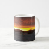 Sonnenuntergangs-Schneetasse Kaffeetasse (VorderseiteRechts)