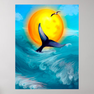 Sonnenuntergangs Schwänze Poster