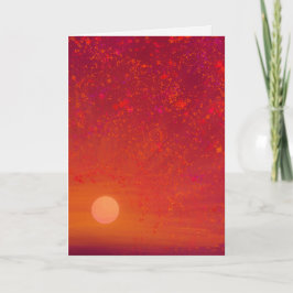 Sonnenuntergangs-Seelen-Grußkarte Karte