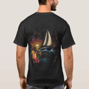 Sonnenuntergangs-Segel T-Shirt