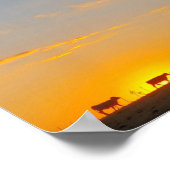 Sonnenuntergangs-Silhouette Poster (Ecke)