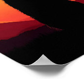 Sonnenuntergangs-Silhouette-Wandkunst – Majestätis Poster (Ecke)