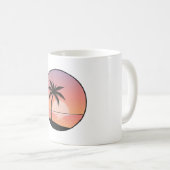 Sonnenuntergangs-Strand-Abzeichen-Tasse  Kaffeetasse (VorderseiteRechts)