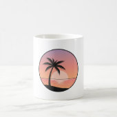 Sonnenuntergangs-Strand-Abzeichen-Tasse  Kaffeetasse (Mittel)