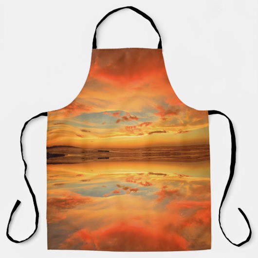 Sonnenuntergangs-Strand-Schürze Schürze (Vorderseite)
