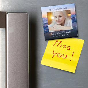 Sonnenuntergangs-Strand-Sympathie-Foto Magnet