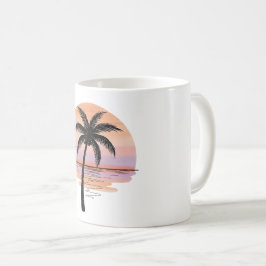 Sonnenuntergangs-Strand-Vibes – Minimalistischer h Kaffeetasse