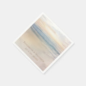 Sonnenuntergangs-Strandhochzeit | Hochzeit am Meer Serviette (Ecke)
