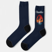 Sonnenuntergangs-Strandsocken für Männer oder Frau Socken (Linkes Detail)
