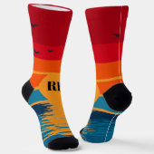 Sonnenuntergangs-Strandsocken Socken (Gewinkelt)