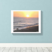 Sonnenuntergangs-Surfer Leinwanddruck (Insitu (Holzboden))
