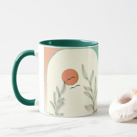 Sonnenuntergangs-Tasse Tasse (Mit Donut)