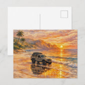 Sonnenuntergangs-Trail-Postkarte Postkarte (Vorne/Hinten)