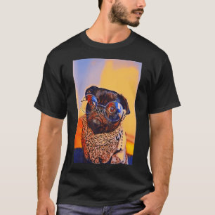 Sonnenuntergangs-Vertretungslehrer-Brille Pop-Art- T-Shirt