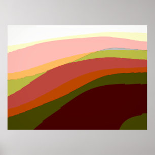 Sonnenuntergangs-Vibes Abstrakte Kunst 206 Poster