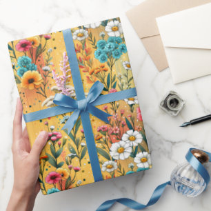 Sonnenuntergangs-Wiese Geschenkpapier