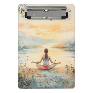 Sonnenuntergangs-Wiesen-Meditation mit Schmetterli Mini Klemmbrett