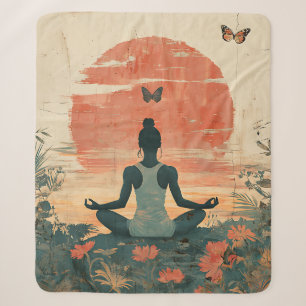 Sonnenuntergangs-Wiesen-Meditation mit Schmetterli Sherpadecke