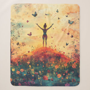 Sonnenuntergangs-Wiesen-Meditation mit Schmetterli Sherpadecke