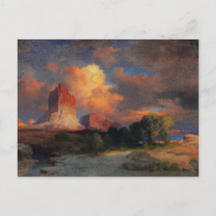Sonnenuntergangs-Wolke, Green River, Wyoming von T Postkarte
