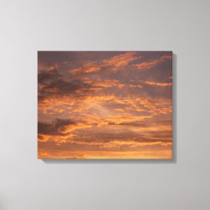 Sonnenuntergangs Wolken I Farbiger Himmel Fotograf Leinwanddruck